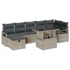 vidaXL Градински Софа Комплект 8 pcs Светлосиво Полиратан