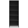 vidaXL Библиотека, черна, 60x35x170,5 см, инженерно дърво