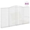 vidaXL Габионни кошници арка 15 бр 400x30x220/240см поцинковано желязо