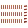 vidaXL Снегозадържател за покрив Червено 300 x 2,5 x 20 см Стомана