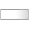 vidaXL LED огледало за баня, сив гланц, 100x8,5x37 см, акрил