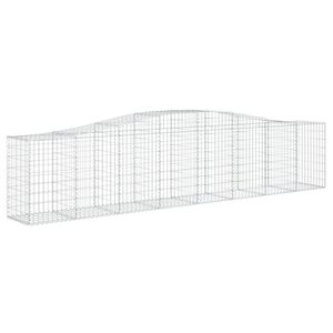 vidaXL Дъговидна габионна кошница 400x50x80/100 см поцинковано желязо