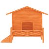 vidaXL Кучешка колиба, кафява, 159x120x88,5 см, бор масив