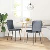 vidaXL Трапезни столове, 2 бр, тъмносиви, кадифе