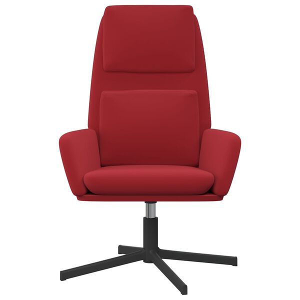 vidaXL Релакс стол, виненочервен, кадифе