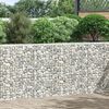 vidaXL Габион повдигната леха трапец поцинкована стомана 150x20x100 см