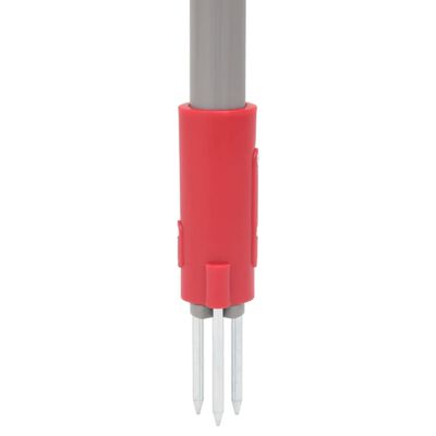 vidaXL Уред за отстраняване на плевели червено и сиво 93,5 см стомана