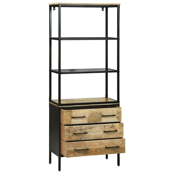 vidaXL Висок шкаф Кафяво 70 x 35 x 180 см Солидно мангово дърво