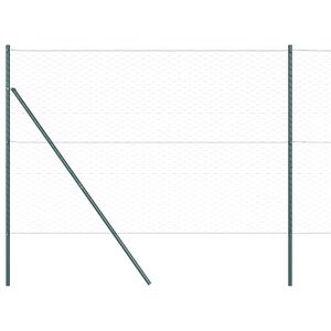 vidaXL Шестоъгълно фиксиране на ограда за земята 100 x 1,5 м Зелено