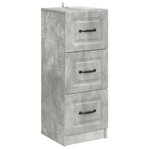 vidaXL Чекмеджетен шкаф Бетонно сиво 33 x 34,5 x 87 см