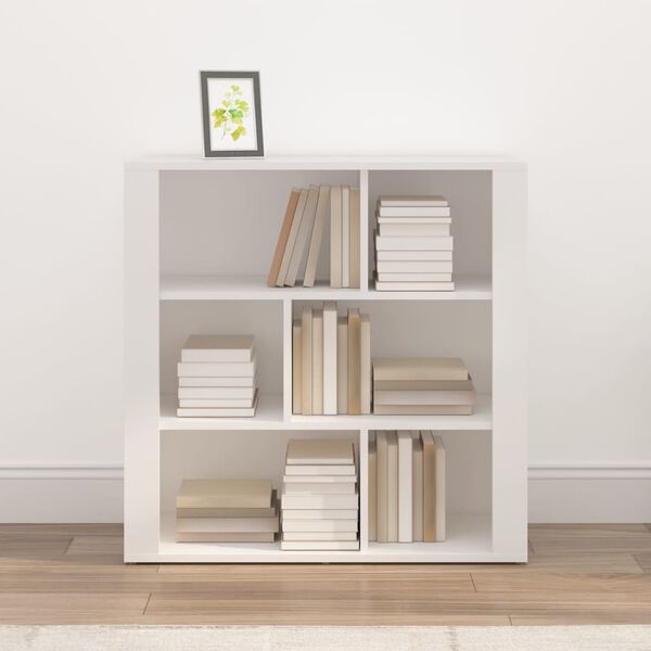 vidaXL Сайдборд, бял, 80x30x80 см, инженерно дърво