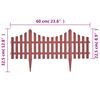 vidaXL Палисада, 17 части, 10 м, кафява