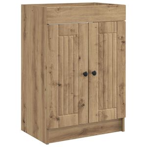 vidaXL Мебел под мивка за баня Дъб артизан 56 x 37,5 x 81 см
