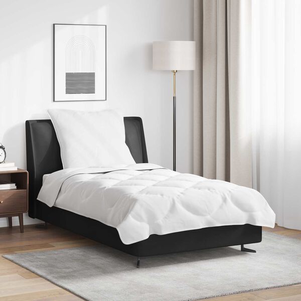 vidaXL Комплект завивки с възглавница 2 pcs Бяло Микрофибър