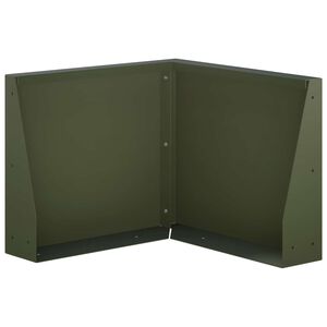 vidaXL Задържащи стени 50 x 50 x 30 см Стомана Маслиненозелено