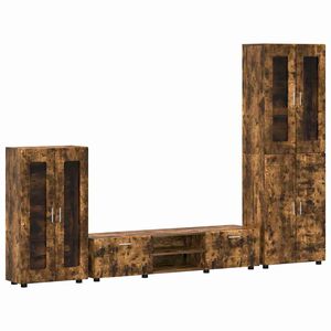 vidaXL Комплект ТВ шкаф с чекмедже FLORIN Димян дъб Инженерно дърво