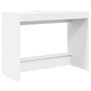 vidaXL Легло с бюро Бяло Инженерна дървесина 100 x 45 x 75 cm
