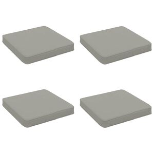 vidaXL Кушони за сядане, 4 броя VUGHT 4 pcs 100% полиестер Сиво