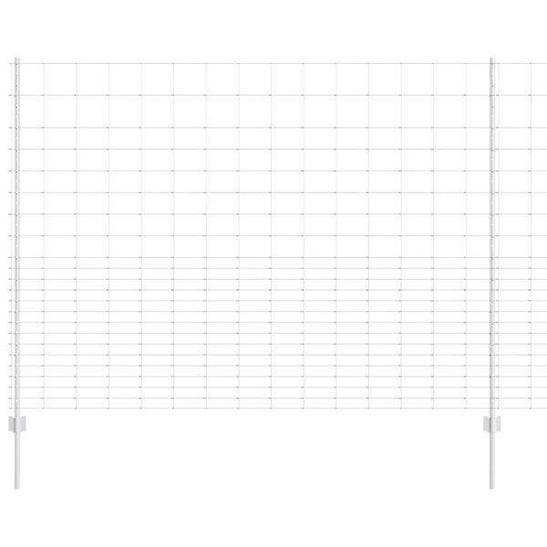 vidaXL Ограда с пост Сребрист 1,6 x 25 m Стомана