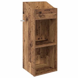 vidaXL Шкаф за грамофонни плочи Старо дърво 36 x 36 x 95,5 см