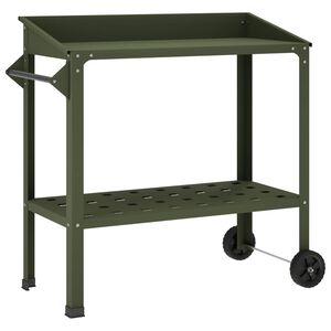 vidaXL Маса за засаждане с колела 96 x 50 x 89 см