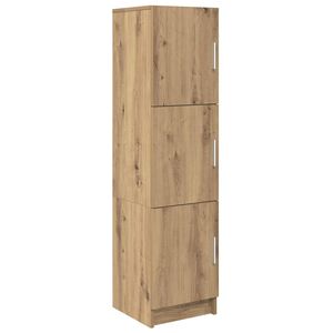 vidaXL Висок шкаф Дъб 31.5 x 32 x 122.5 см
