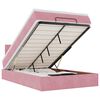 vidaXL Османска легло с матрак и LED, розово, 120x190 см, кадифе