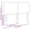 vidaXL Облегалка за глава Бяло 150 cm Инженерно дърво