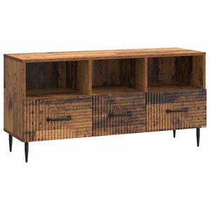 vidaXL ТВ шкаф Старо дърво 102 x 34,5 x 50 см Инженерна дървесина