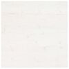 vidaXL Плот за маса, бял, 70x70x2,5 см, бор масив, квадратен