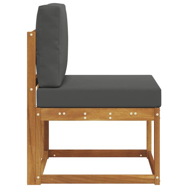 vidaXL Среден диван за открито Солидно акациево дърво Естествен