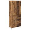 vidaXL Висок шкаф 2 бр. Старо дърво 69,5 x 34 x 180 см