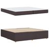 vidaXL Рамка за легло с матрак Тъмен кафяв 200 x 200 cm текстил