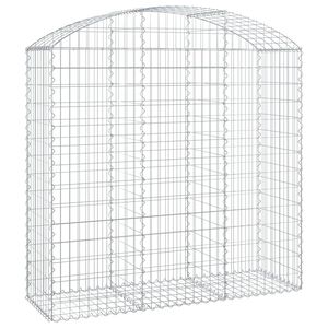 vidaXL Дъговидна габионна кошница 150x50x140/160 см поцинковано желязо
