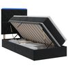 vidaXL LED легло за съхранение с матрак Черно 100 x 200 cm Кадифе