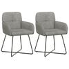 vidaXL Обедени столове 2 pcs Кадифе Светлосиво 59 x 56,5 x 86 см