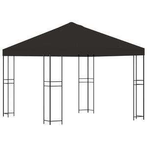 vidaXL Шатра 3 x 3 m Антрацит Полиестер и стомана 190 gsm