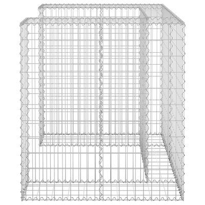 vidaXL Габионна стена за контейнер поцинкована стомана 110x100x110 см