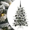 vidaXL Изкуствено коледно дърво с хингед Бяло 120 cm PE и PVC