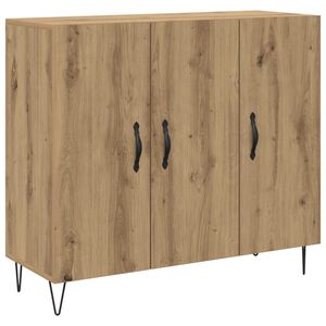 vidaXL Служебен шкаф Дъб 90 x 32,5 x 80 см Инженерна дървесина