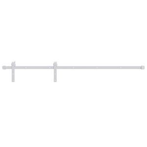 vidaXL Механизъм за плъзгаща се врата, 183 см, стомана, бял