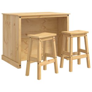 vidaXL Комплект кухненски остров 3 бр. Пчелен восък 112 x 77 x 91,5 см