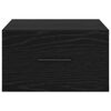 vidaXL Нощен шкаф с чекмедже Черен дъб 35 x 35 x 20 см Инженерно дърво