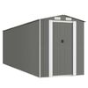 vidaXL Градинска барака светлосива 192x606x223 см поцинкована стомана