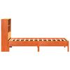 vidaXL Легло с рафтове за книги без матрак кафяв 90x190 см бор масив