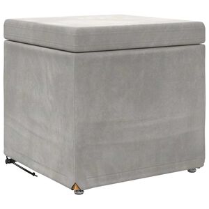vidaXL Стук Светлосиво 41 x 41 x 40 см Кадифе и инженерна дървесина