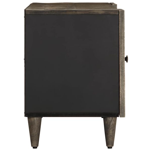 vidaXL ТВ шкаф Светло сив 105x33,5x46 cm Масивна дървесина Манго