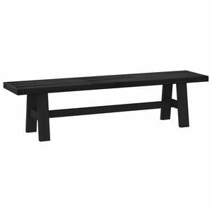 vidaXL Пейка за хранене NOAIN 180 x 41 x 45 см Масивна боровина Черно