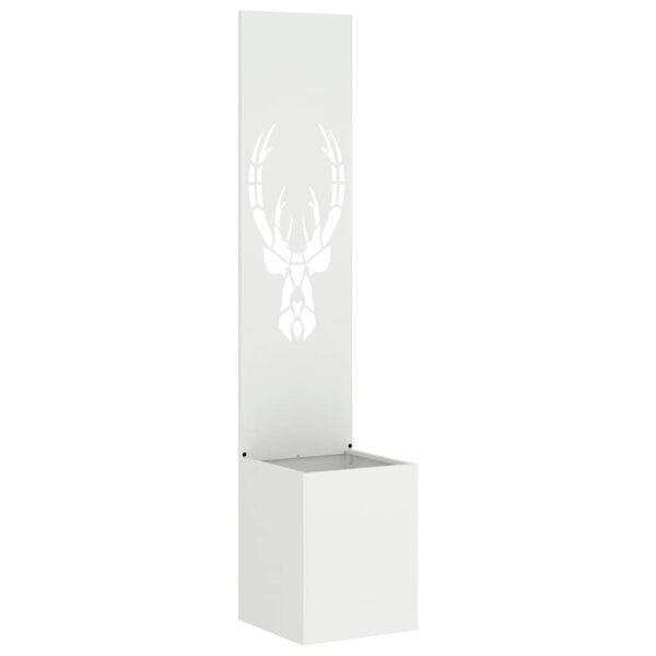 vidaXL Екран за градинска неприкосновеност Бяло 32 x 140 см