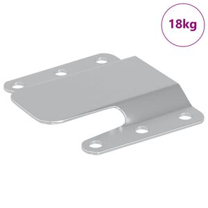 vidaXL Стойка с плосък монтаж 419 Сребрист 75 x 66 x 1,4 мм Стомана